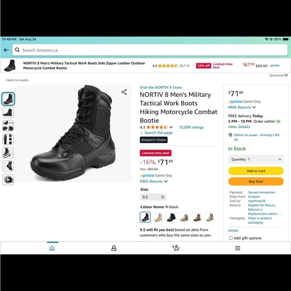 NORTIV 8 Men’s Motorcycle Boots - Picture 7 of 7